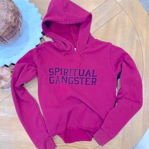 Spiritual Gangster cropped hoodie 🤍